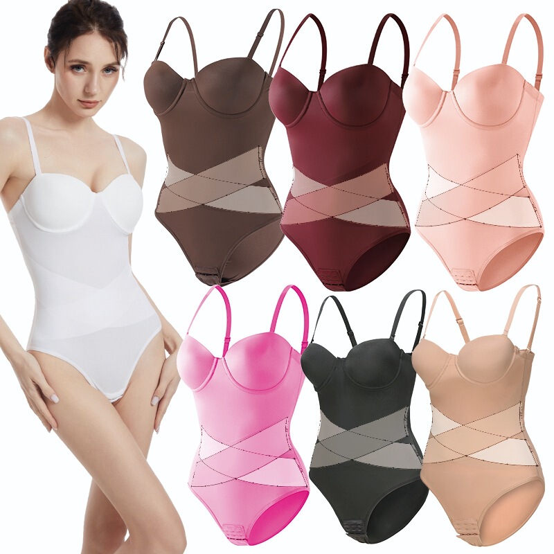 Cross-Border Plus Size Body Shaping Garments with Underwire Bra, One-Piece Dress, Special Strapless, Seamless Tummy Control Corset