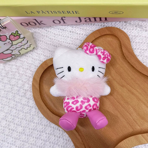Leopard print KT pendant pink