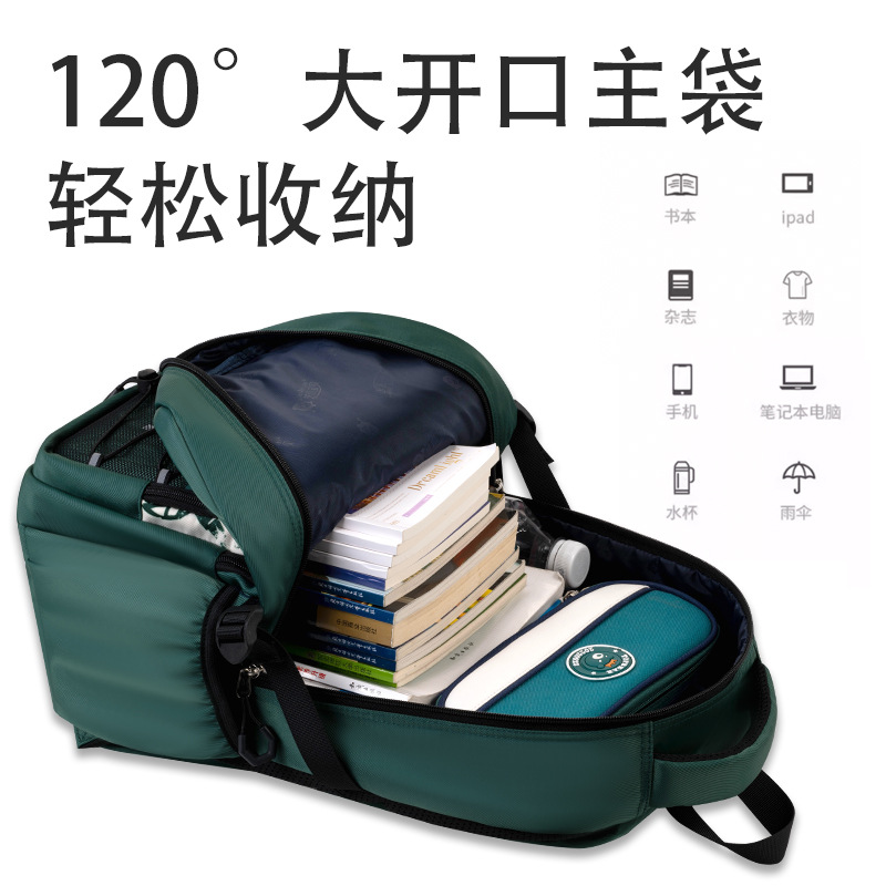 Sesame Baby Junior High School Student Male Board Mochila de reducción de carga de gran capacidad Estudiante de secundaria Mochila Graffiti University Back