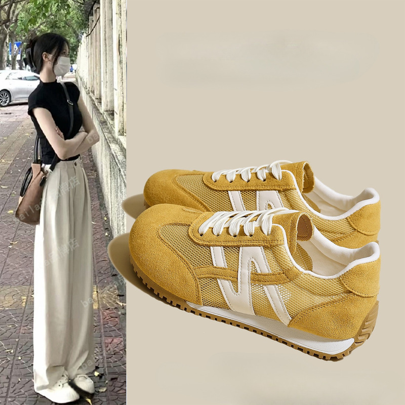 Mesh Sports Shoes for Women, Versatile Casual New Style German Training Shoes, Breathable and Fashionable Forrest Gump Shoes, Breathable for Spring and Summer