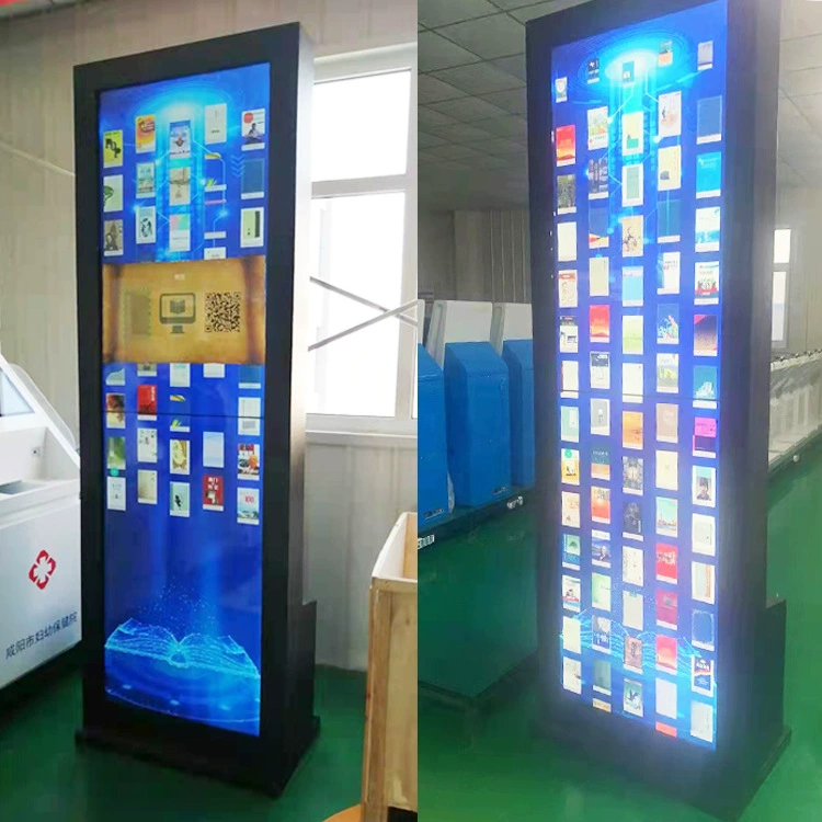 Поток водопада Электронная книга заимствования машина соединяя дисплей касание одной машины Библиотека