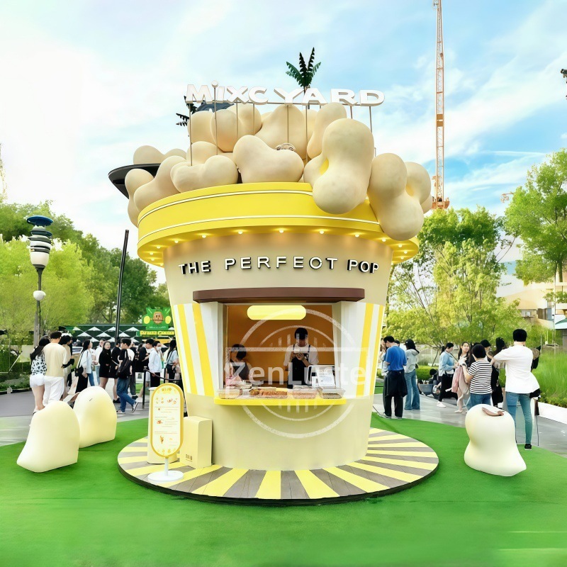 景区移动网红商场奶茶杯咖啡杯餐车冰淇淋售货车多功能小吃车