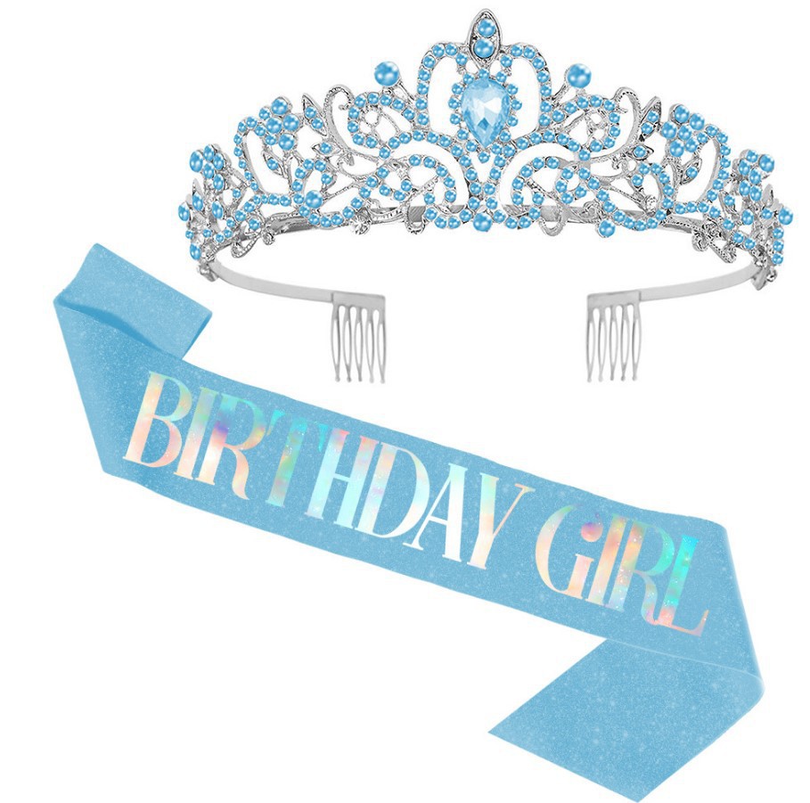 Rosa de la muchacha etiqueta cinturón oro rosa decoración fiesta cumpleaños props Correa hombro corona reina cinta traje regalo