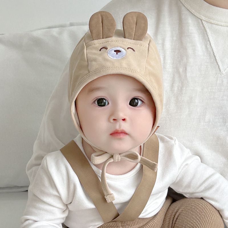 Gorros para bebés y niños pequeños, sombreros para los oídos, modelos delgados de primavera y otoño para bebés, hombres y mujeres lindos y súper lindos, gorras de neumáticos para recién nacidos