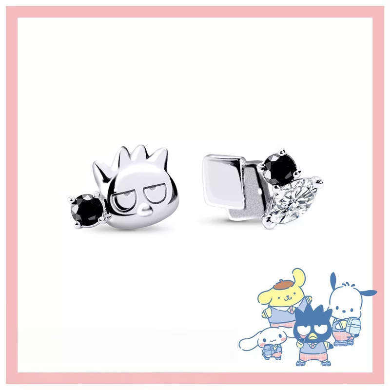 Стильные серьги в стиле Penguin из серии Sanrio Academy Mix — PomPomPurin, сладкий мультяшный светлый роскошный универсальный серег