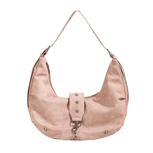 Dune Wasteland Thousand Gold Retro Old Tote Bag Women's 2024 New Large Capacity Commuting Rivets Single Shoulder Underarm Bag