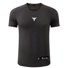 ブランド卸売 Tシャツメンズアイスシルク速乾性スポーツ速乾性メッシュ半袖ルーズ弾性ラウンドネックフィットネスカジュアルウェア