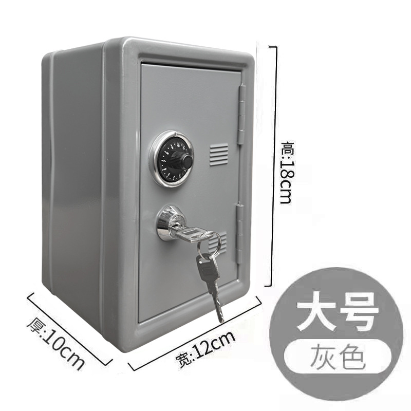 Fabricante en stock de una sola pieza de entrega mini metal seguro creativo alcancía clave decoración segura