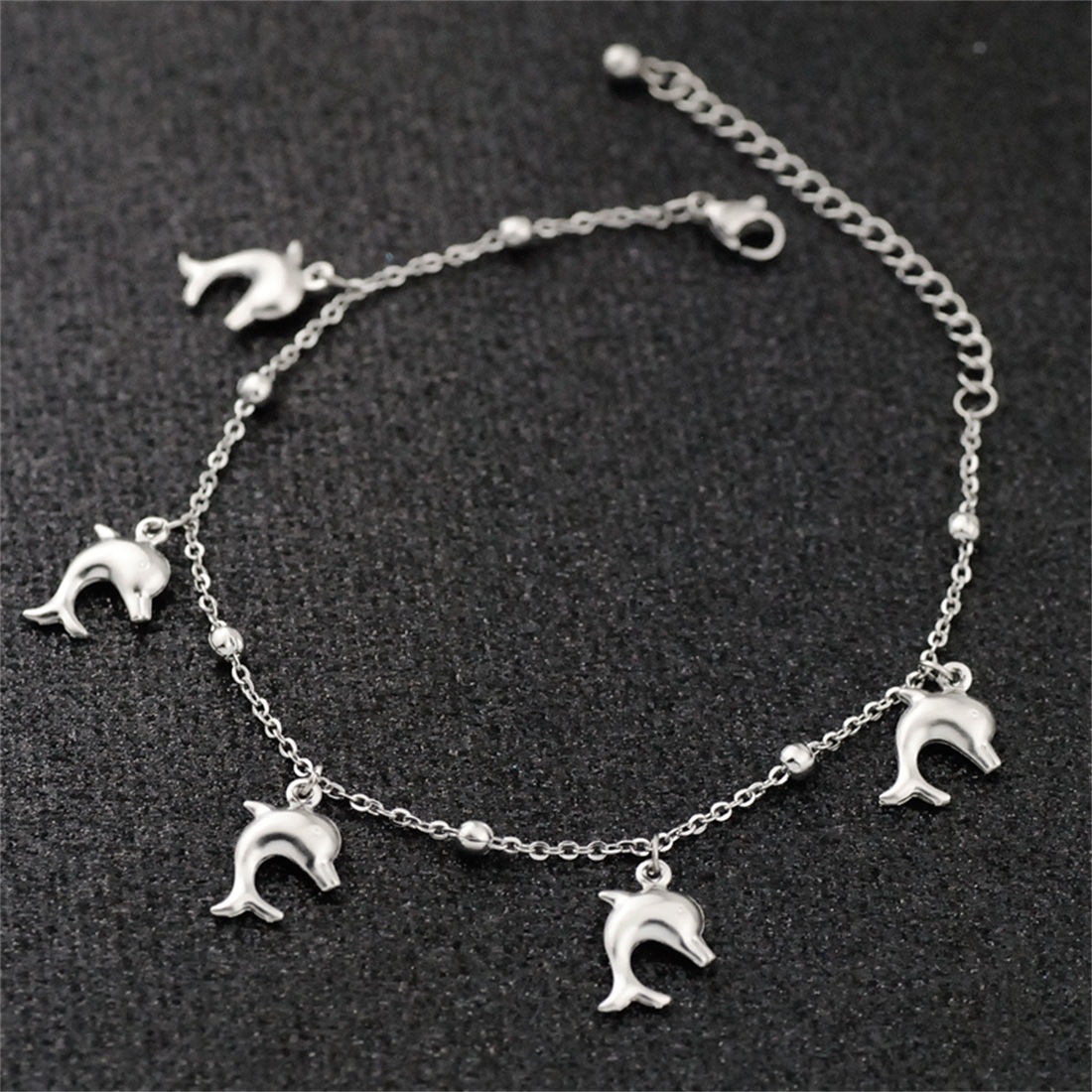 1 Piece Quantity Wholesale Jewelry Simple Style Classic Style Solid Color Titanium Steel Anklet