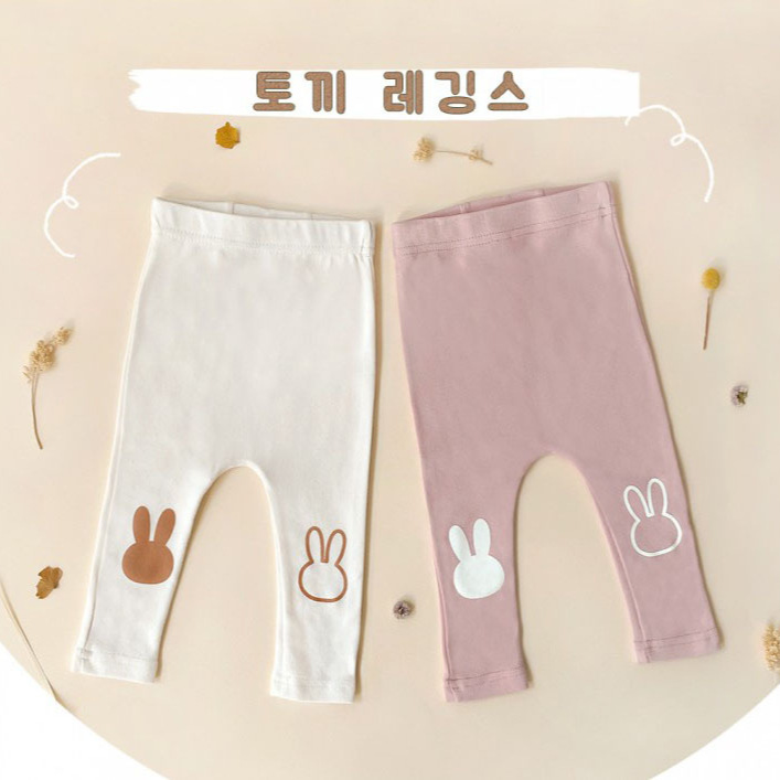24 primavera nuevos niños leggings ins estilo coreano pantalones de bebé conejo impreso primavera y otoño