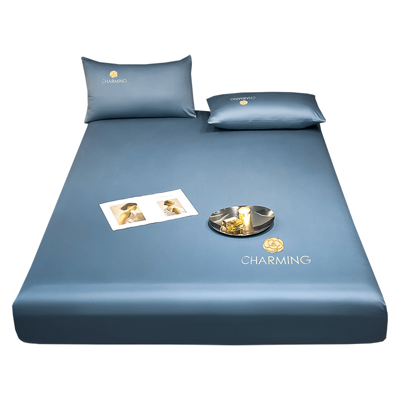Colcha de cama de seda de hielo de una sola pieza, funda de cama fresca de verano, funda de cama todo incluido, funda protectora de colchón de sábana 2025 nuevo