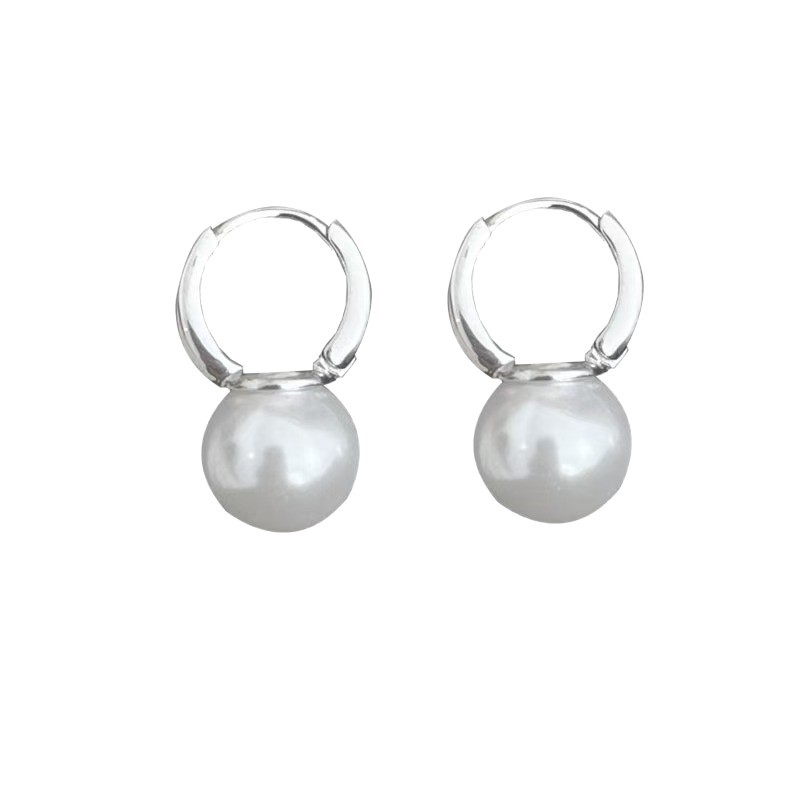 Nueva moda moda perla geometría perlas simple diseño de estilo elegante pendientes ligero lujoso pendientes retro versátiles