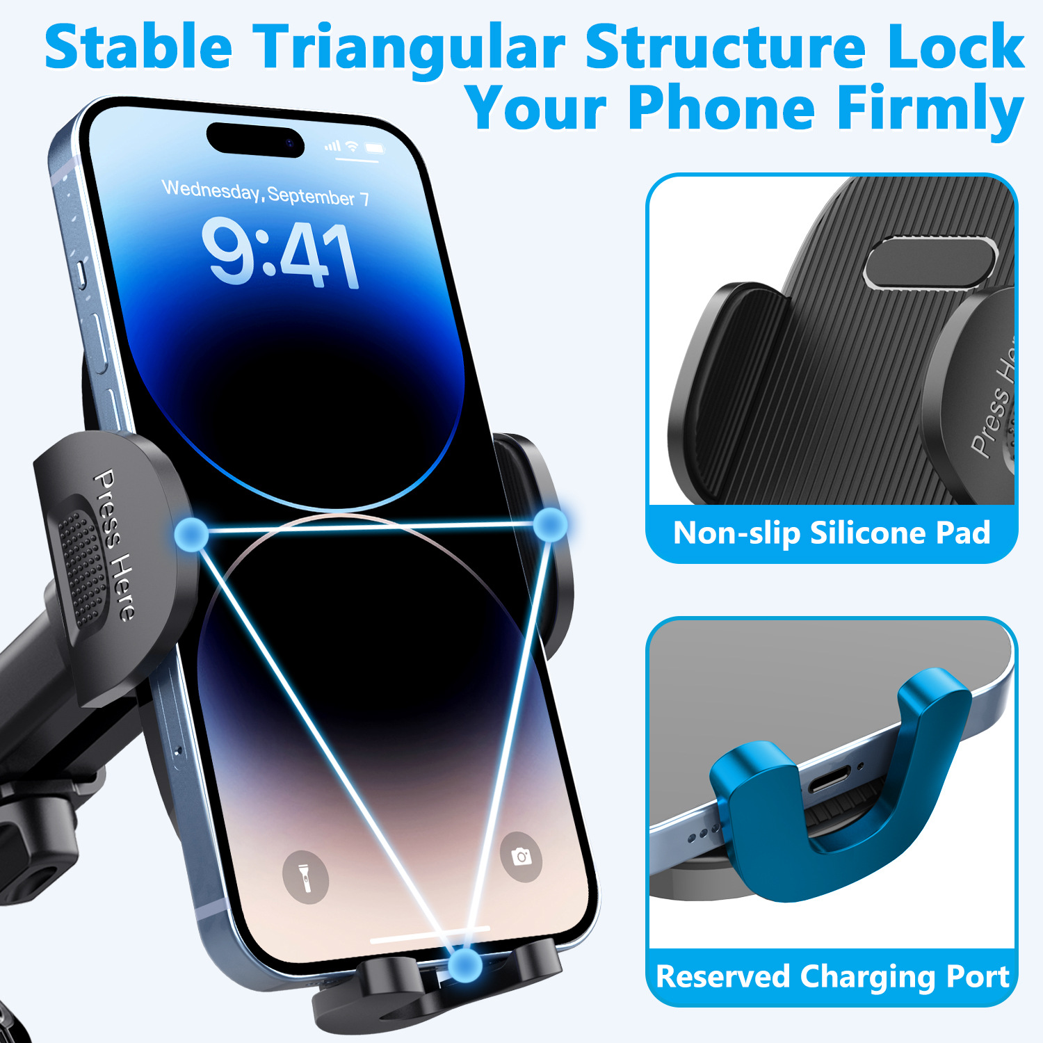 Multifunctional Car Mobile Phone Holder Car Dashboard Windshield Suction Cup Retractable Navigation Mobile Phone Holder