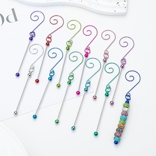 Cross-border Creative Beaded Hook Christmas Tree Decorative Supplies DIY Metal Hook Holiday Style Hook Small Hanging Piece
