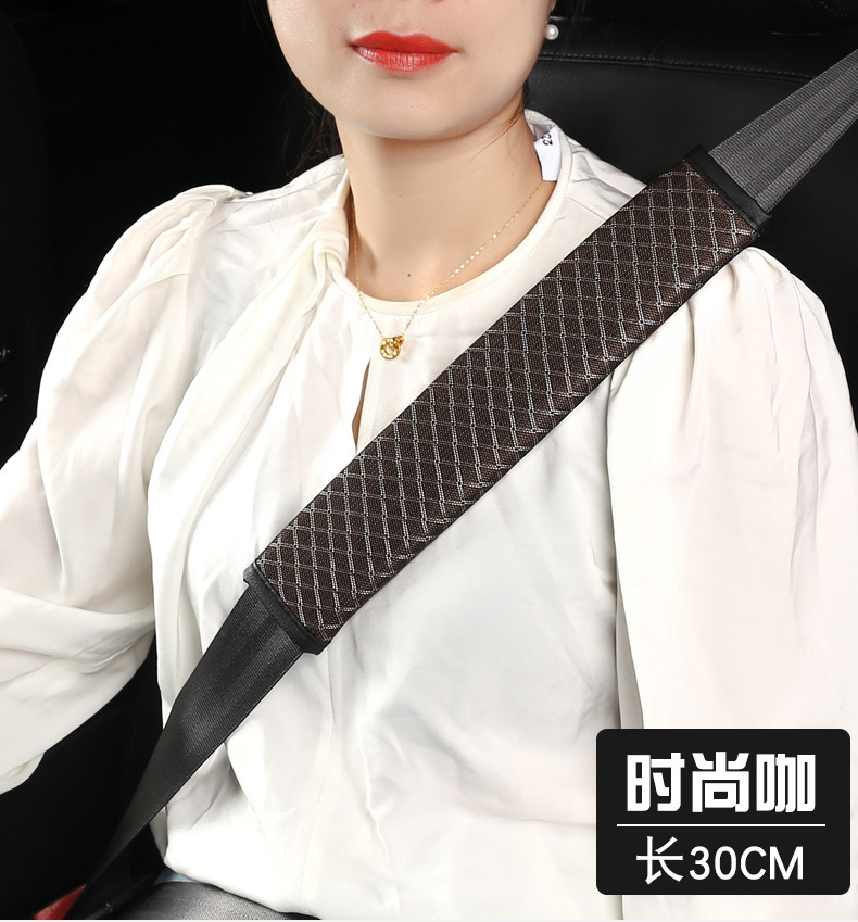 Car seat belt shoulder protective cover houndstooth seat belt protective cover comfortable anti-tightening car shoulder protective cover decoration wholesale
