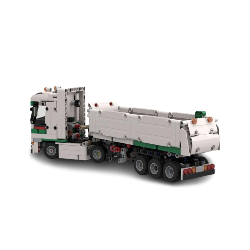 Cross-border Hot-selling In-stock MOC-187895 Small-piece Assembly Building Block Toy Truck Trailer Model Ornament_voghion.com