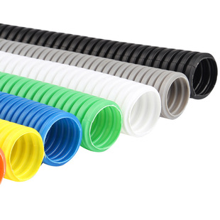Flame Retardant Pvc Plastic Corrugated Pipe Pp Threading Red Orange Gray White Gray Sheathed Wire Electrician Hose