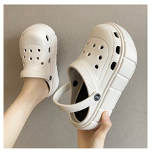 EVA厚底洞洞鞋新款夏季软底外穿止滑INS风沙滩踩屎感软底花园鞋女