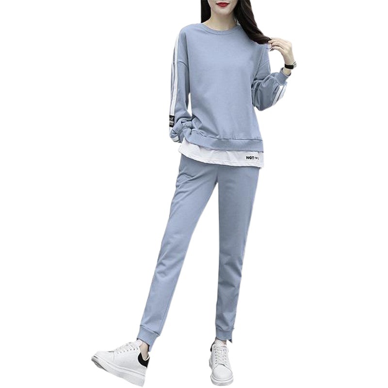 Conjunto deportivo informal para mujer, otoño 2025, nuevo estilo holgado, talla grande, sudadera elegante, conjunto de amigas, exportación