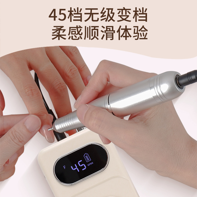 Nuevo tipo recargable amolador de uñas 45 engranajes portátil manipulador eléctrico removedor de uñas amolador de uñas de piel muerta