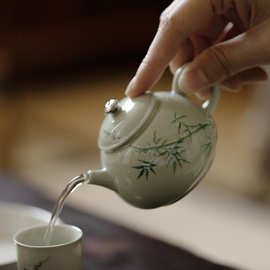 雅韵秘黄釉纯全手工茶壶单人功夫茶具套装家用大小容量思亭壶茶壶