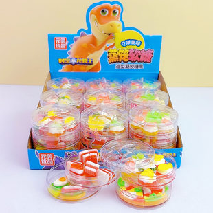Shangchao Toy Candy Wholesale Steamer Shape Gummy Fruit Hot Dog Pizza Shape Gummy Candy Snacks Fruity Gummy Candy