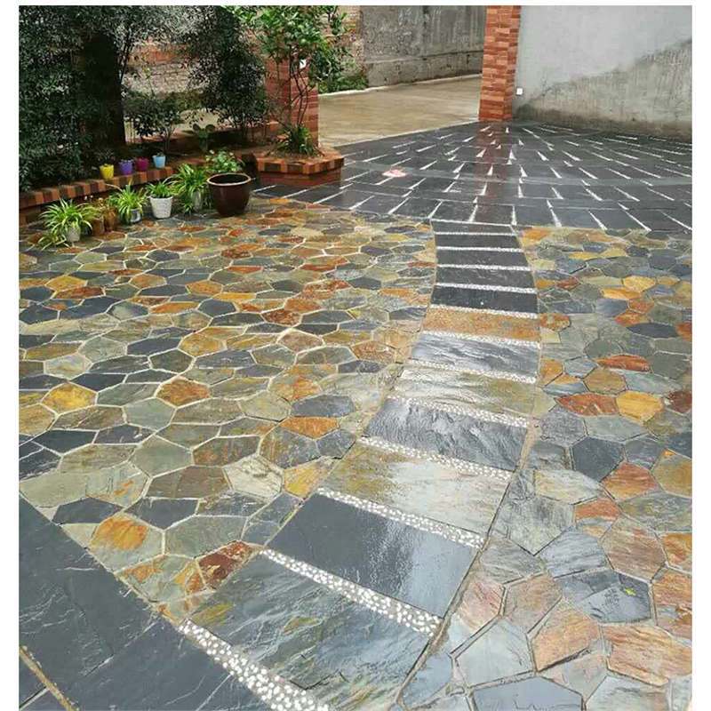 Losa de piedra azul natural, grietas de hielo, pared exterior, piedra cultural, baldosas de patio antideslizantes, pavimentación, baldosas de jardín interior