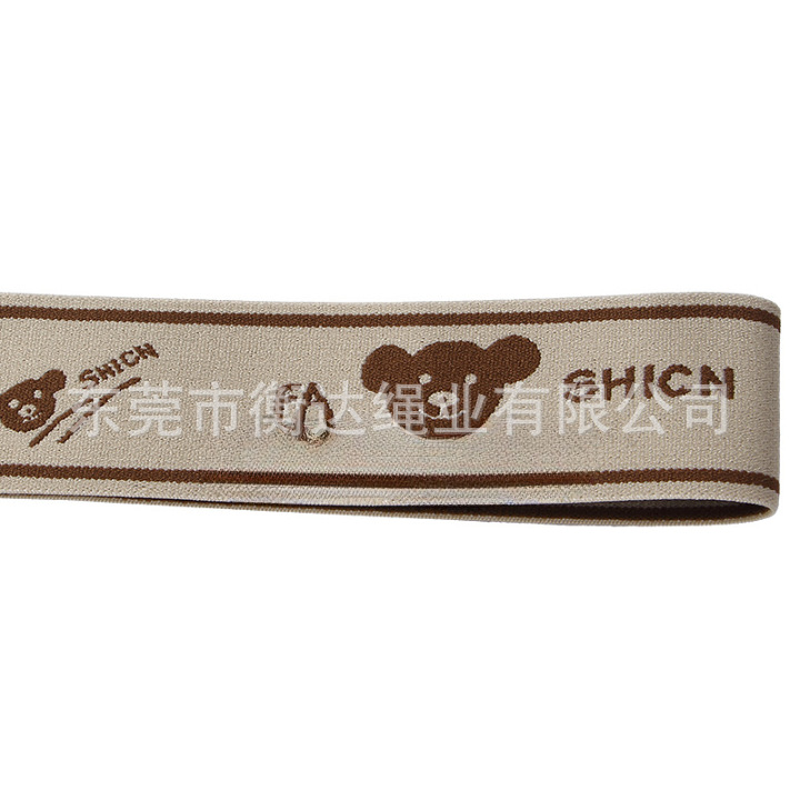 Fábrica al por mayor 4cm colorido inglés oso imitación de nylon ropa interior de alta elasticidad cintura Jacquard banda elástica