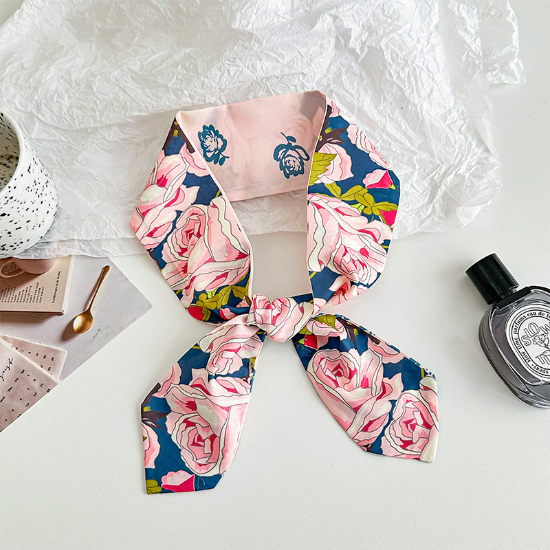 Bufanda de seda Sentido de alta calidad Nuevo estilo estilo nacional Cinturón para el cabello Bolso multifunción de flores con cinta decorativa Bufanda Cinturón de cintura