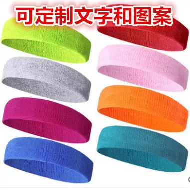 Pure Cotton Yoga wrist headband sweat-absorbent sports sweat-proof fitness yoga men's and women's tennis running basketball headscarf