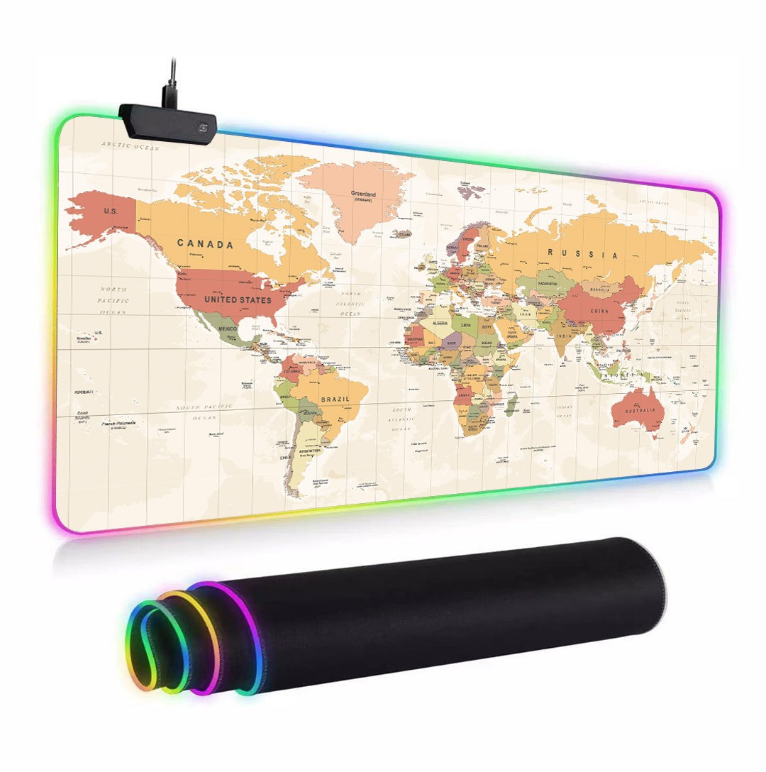 Versión amarilla del mapa mundial de 800*300*4 mm
