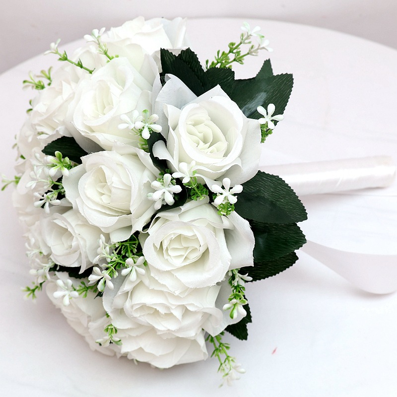 Simulación transfronteriza rosa mano flor Amazon suministros de boda mano flor novia dama de honor grupo de hermanas fábrica de flores de baile image 5