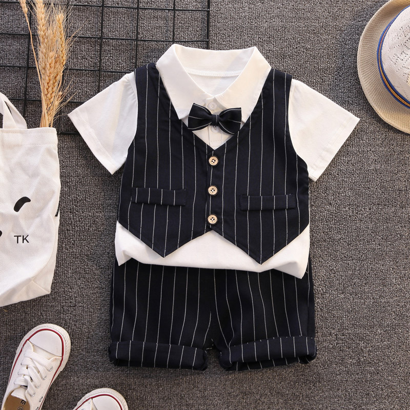 One-year-old baby clothes boys' summer clothes baby birthday catch week boys' suit summer suit children's performance clothes