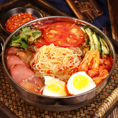 Korean Wheat Cold Noodles 330g Northeast Cold Noodles Yanji Korean Style Convenient Instant Snack Famous Cold Noodles