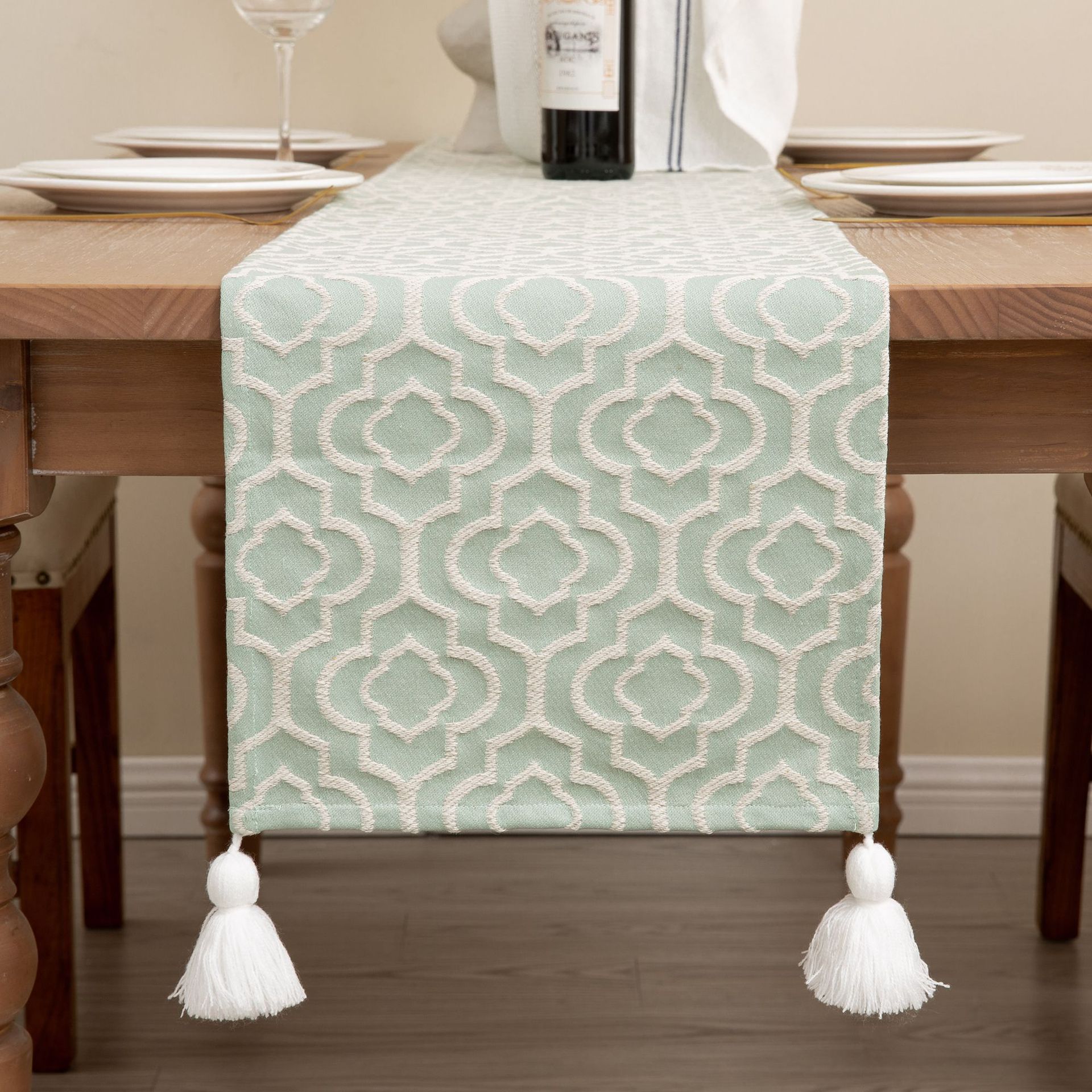 Nouveau coton et chanvre Table drapeau nappe thé Table drapeau Style marocain géométrique meuble TV longue chaussure armoire lit drapeau_voghion.com