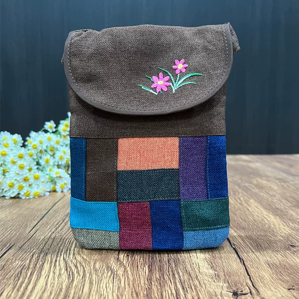 Factory Direct Sales Yanbian Characteristic Small Shoulder Bag Korean Style Embroider Cross-body Bag Gift Creative Mobile Phone Bag Portable Casual Bag