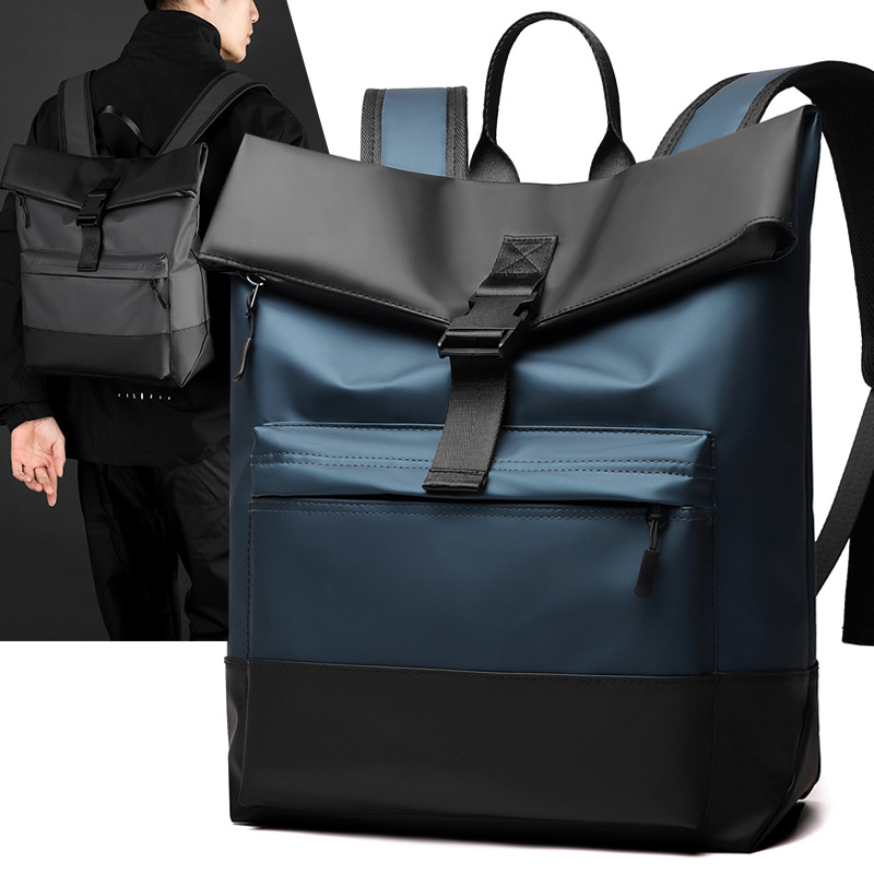 2025 nueva mochila de viaje de gran capacidad de todo fósforo de moda de película de cuero para mujer, mochila de alta gama, bolso de negocios para computadora para hombre