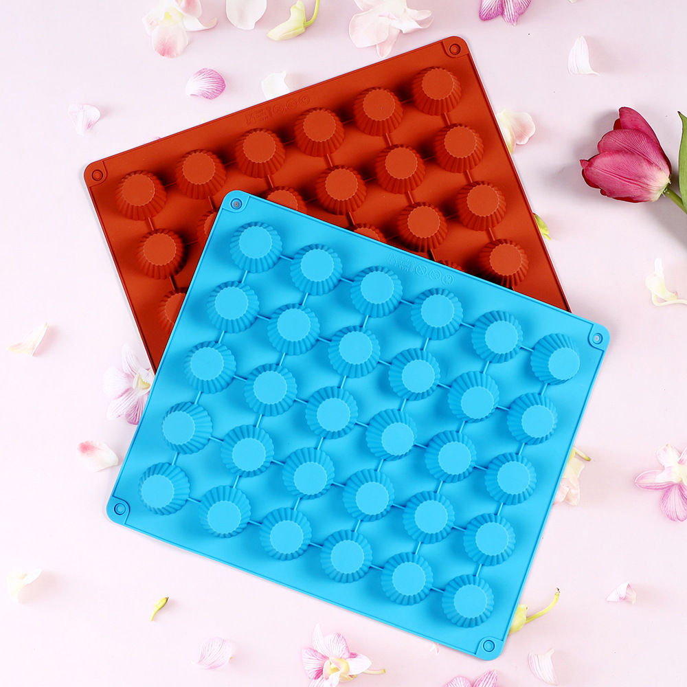 30連馬芬杯703硅膠巧克力蛋糕模具DIY糖果布丁烘焙模具