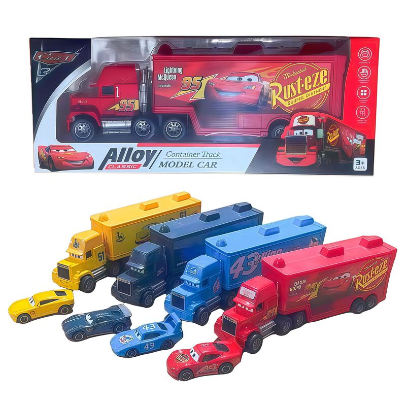 Cross-Border Cars Lightning Mcqueen Alloy Mack the Truck Container Truck Children's Toy Car Set Wholesale Cross-Border Cars Lightning Mcqueen Alloy Mack the Truck Container Truck Children's Toy Car Set Wholesale