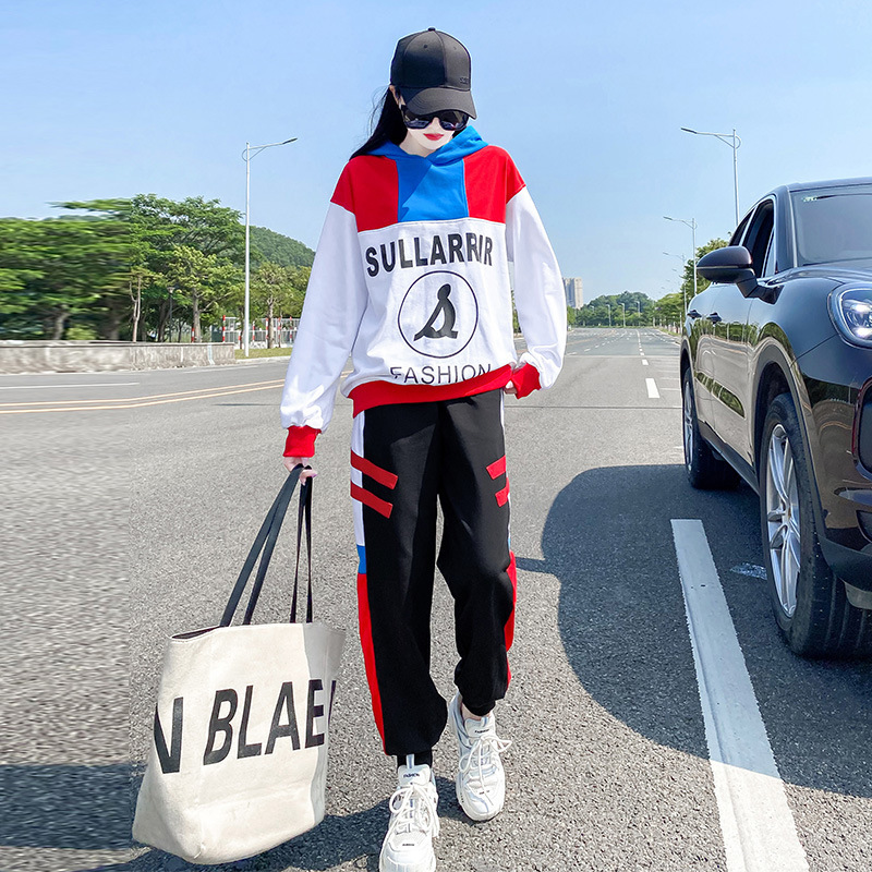 Sports Suit for Women 2022 Autumn and Winter Korean Style Petite Fashion Casual Versatile Youthful Age-Reducing Goddess Style Trendy