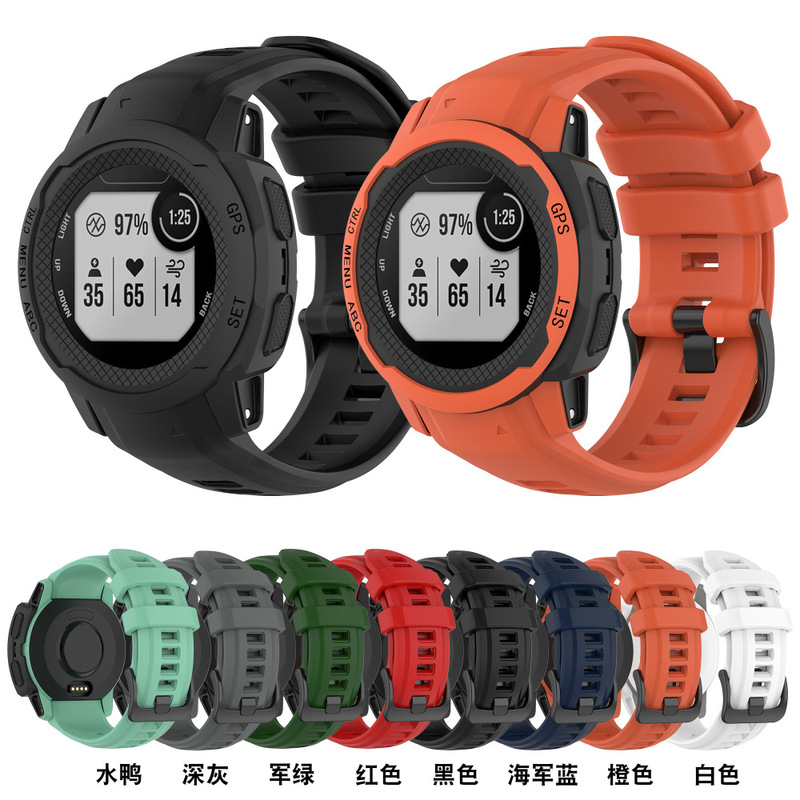 For Jiaming Instinct 2S Smart Watch Garmin instinct 2S Silicone Strap Casual Replacement Wristband