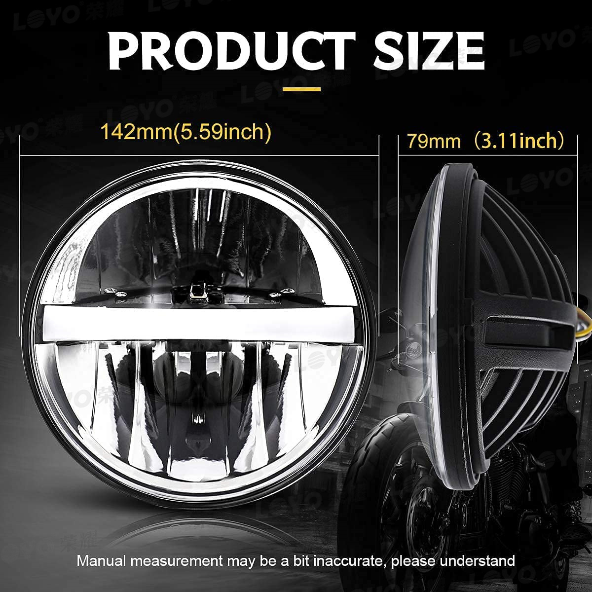 5.75inch 30W Led Harley Headlight Suitable for Harley Motorcycle High and Low Beam Integrated Headlight