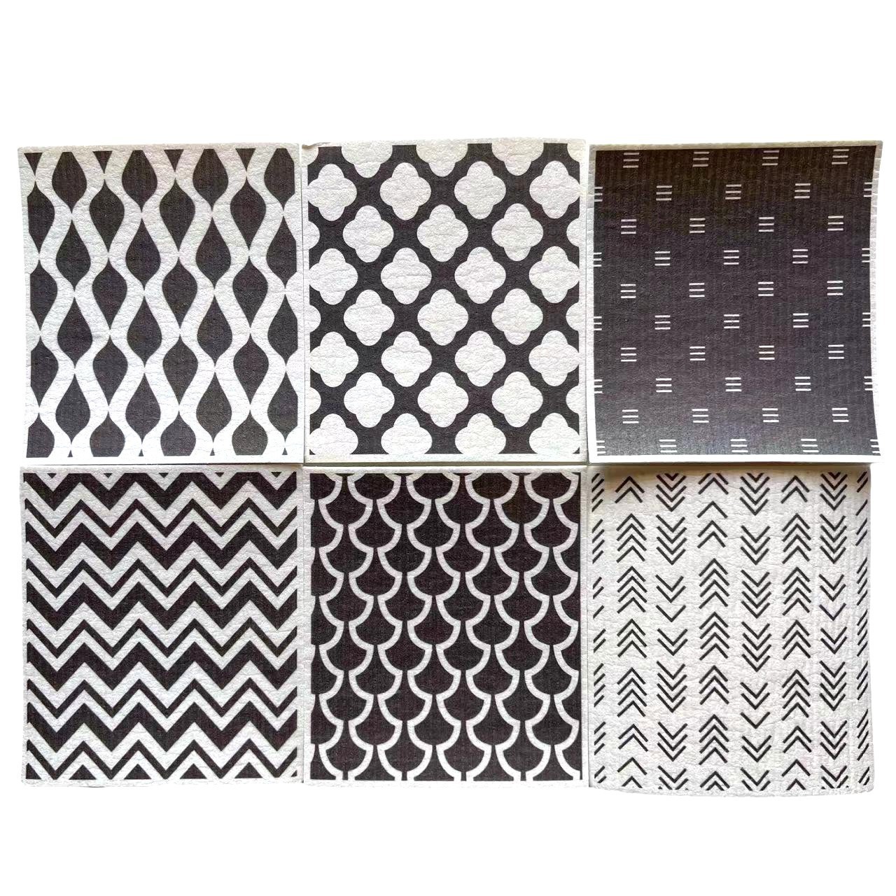 Toallas suecas alemanas dm toallas absorbentes de agua sin aceite eco pulpa de algodón impresa toallas de cocina