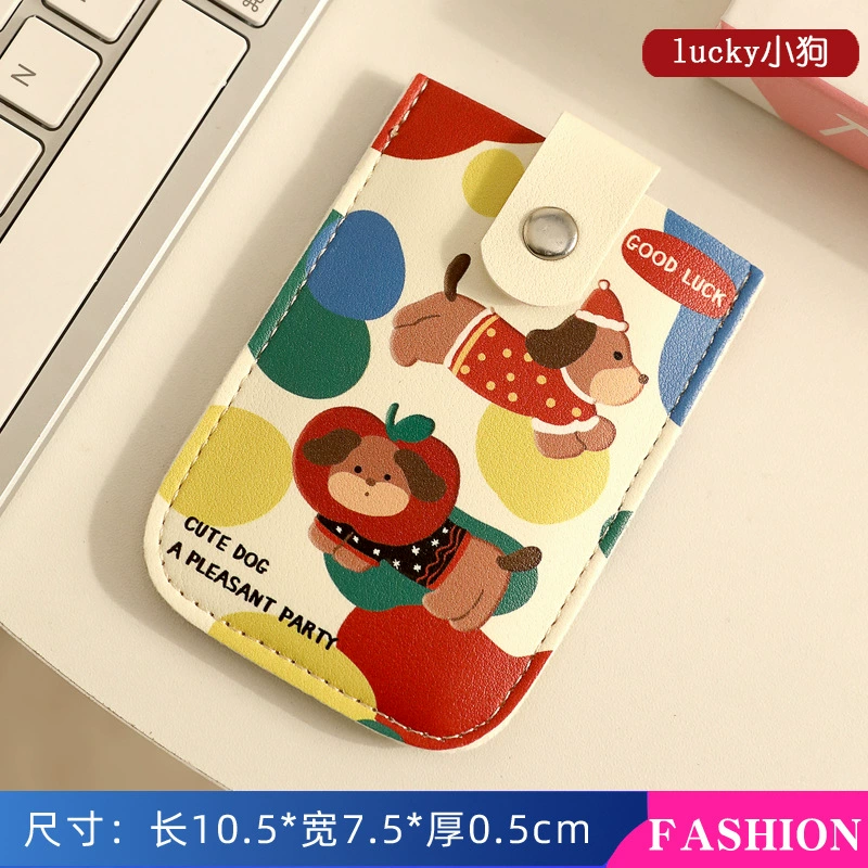 Card holder retro small ultra-thin cartoon design, compact multi-pattern card wallet