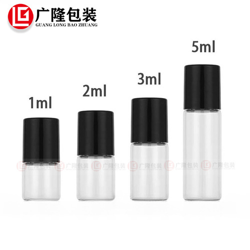 Factory hot-selling small travel-size bottles 1ml 2ml samples 3 ballpoint bottles transparent bottles 5ml glass marble bottles