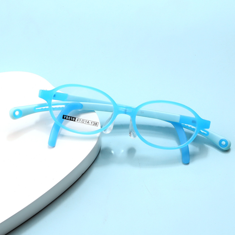 兒童眼鏡框 超輕舒適硅膠防滑耳鈎 兒童近視眼鏡架批發Y8816