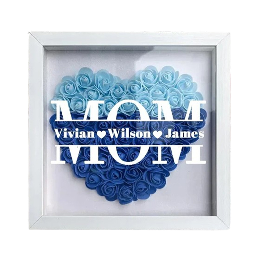 Regalo del día de la madre MOM nombre de la madre DIY transfronterizo Amazon explosivo rosa marco caja de regalo madera