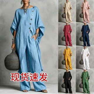 外贸新款2026女士衬衫不规则套装休闲都市时尚套装独立站速卖通女