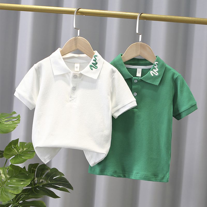 T067-Wavy Polo shirt with collar, versatile denim, foreign trade thin Polo shirt, Paul shirt