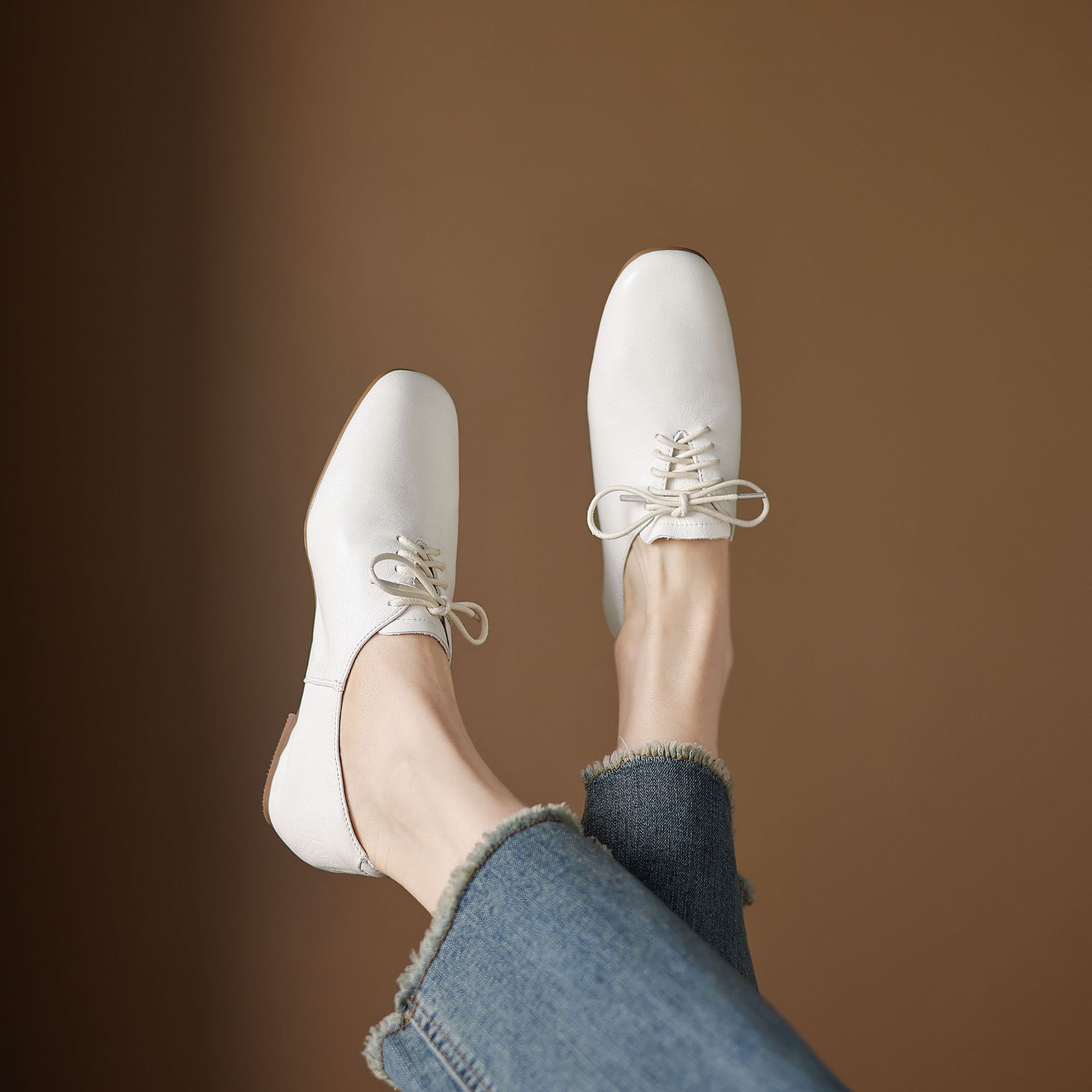 靴 chiyo CHIKO Chroma Round Toe Wedge Oxfords Shoes - Chiko Shoes